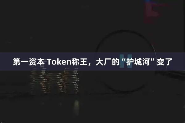 第一资本 Token称王,大厂的“护城河”变了